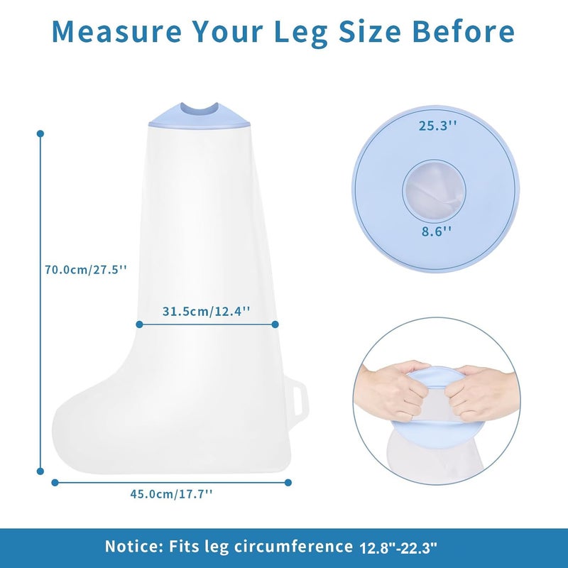 VALLEYWIND Waterproof Extra Wide Leg Cast Cover for Shower Adult Extra Large Cast Covers for Shower Leg Cast Protector Leg Cover for Showering After Surgery Cast Bag for Plus Size Surgical Boots Splints - Image 2